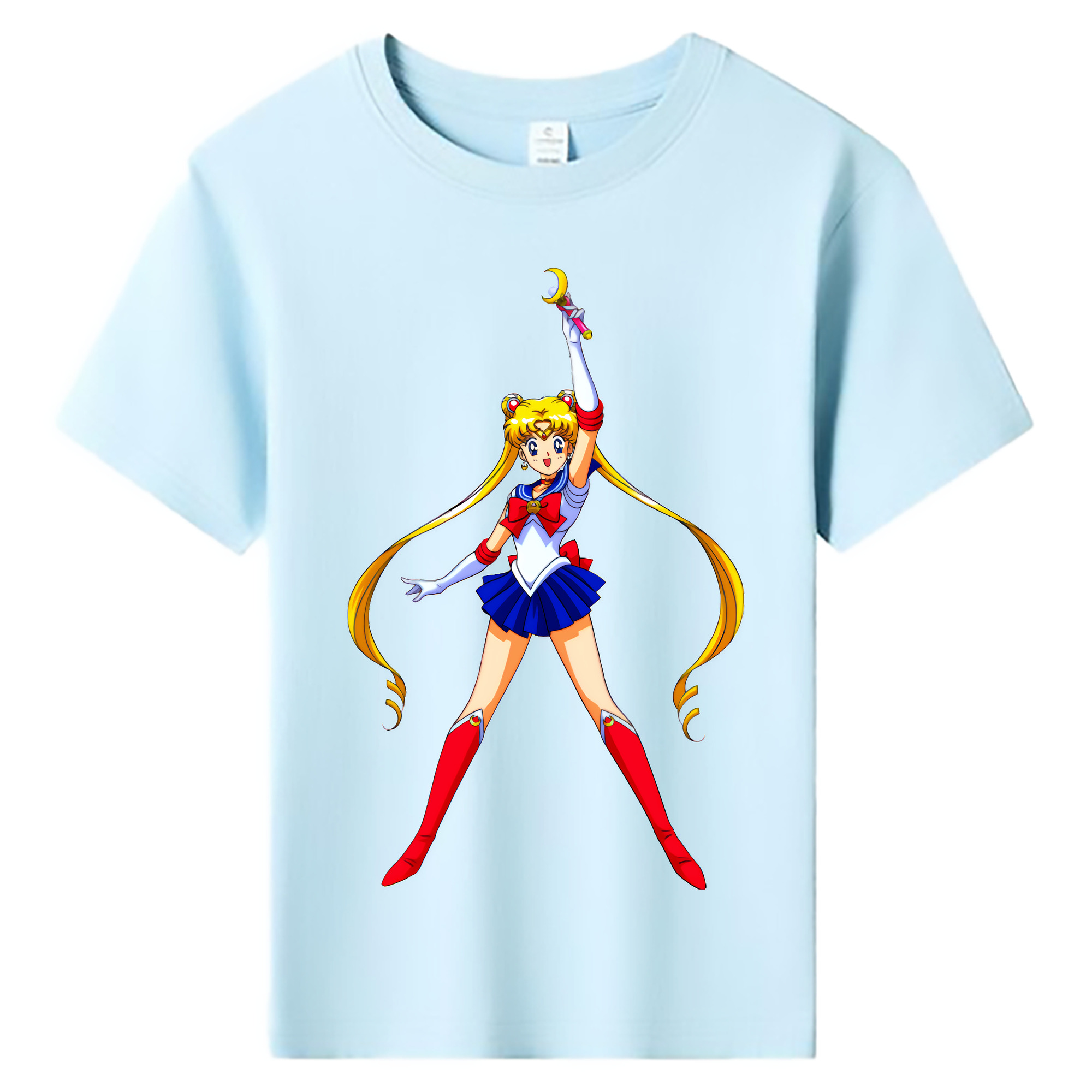 （画像用） 美少女戦士セーラームーン 月野 うさぎ つきの うさぎ Sailor Moon Tsukino Usagi 綿100％キッズTシャツ（フロントプリント）